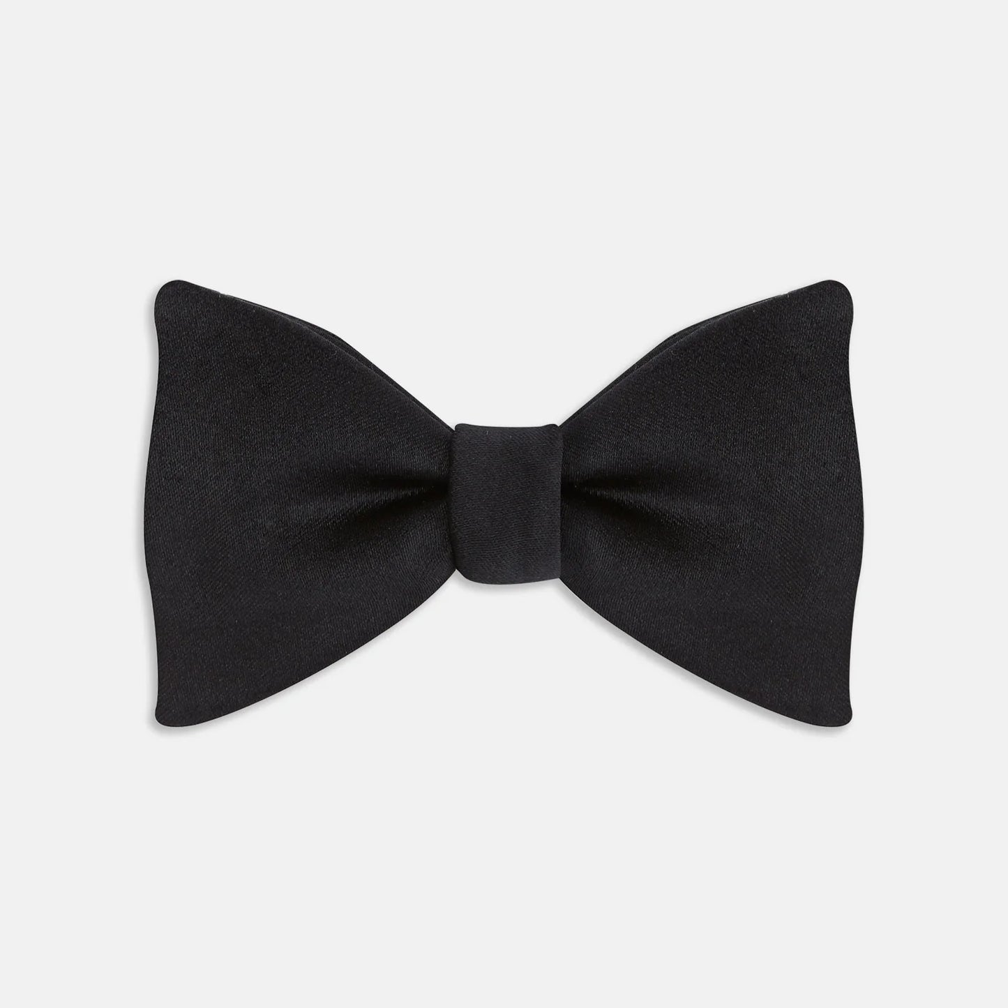 Black Satin Bow Tie Alt Text