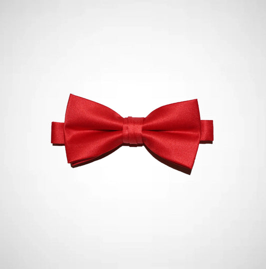 Red Satin Bow Tie Alt Text